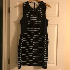 Black and white stripped dress